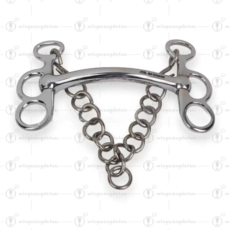 

304 Stainless Steel Horse Mouth Bit Western Style Horse Snaffle Equestrian Equipment for Horse Riding Outdoor Sports