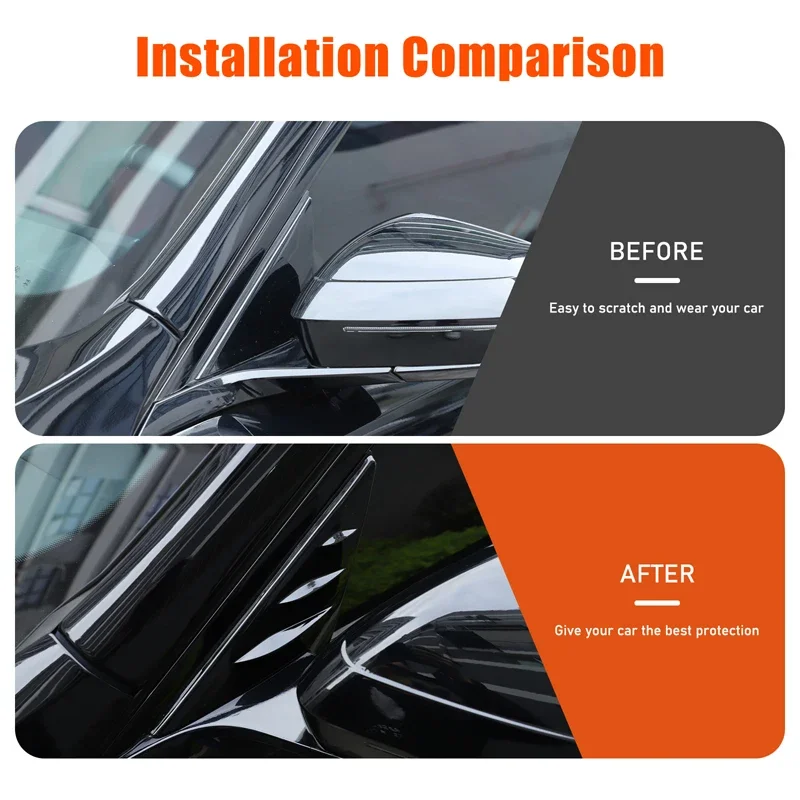 

Для BMW 5 серии G60 G61 2024-2025+ Декоративная накладка-спойлер на треугольную часть бокового зеркала заднего вида из ABS-пластика, черная, аксессуары для автомобиля