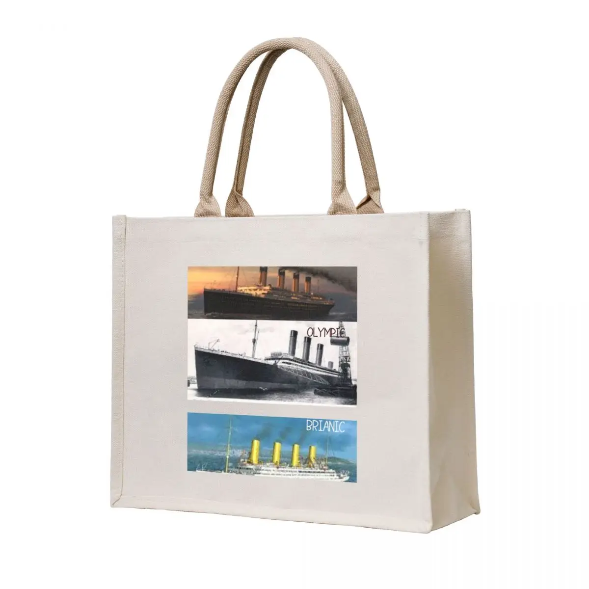 

Titanic,britanic sister ship,iceberg,white star star liners,ship Tote Bag Customizable tote bag Women's shopper hand bag