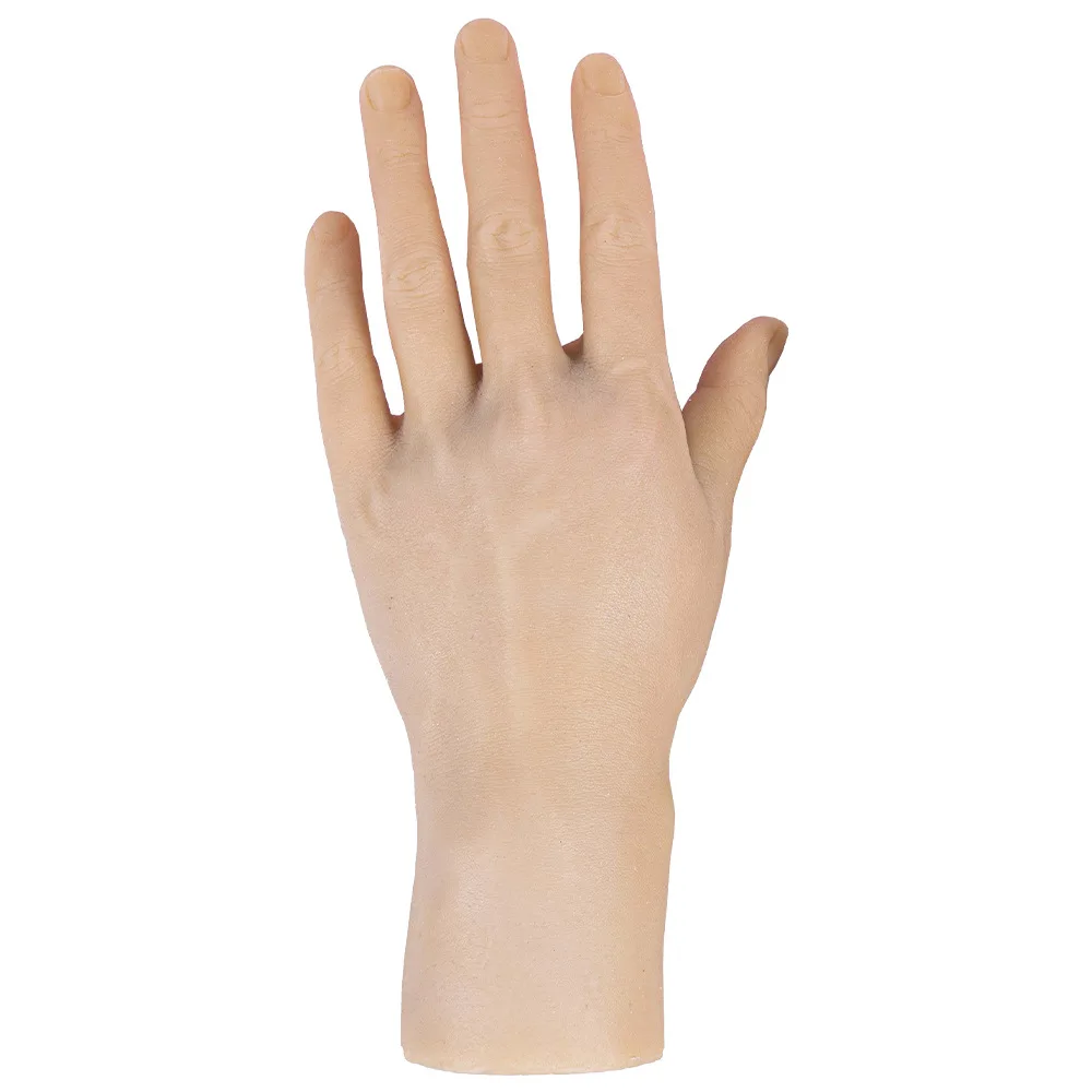Lebensechte Weiche Männliche Silikon-Hand für Uhren-, Schmuck-, Nagelkunst- und Unterhaltungsmodelle – Detail 4