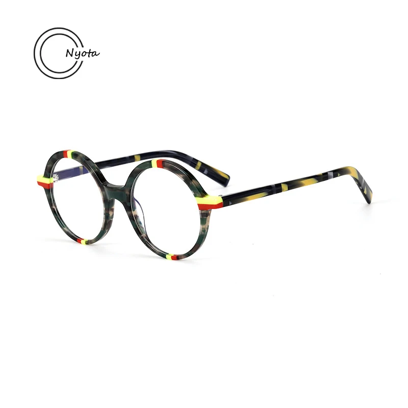 New Multicolor Round Acetate Frames For Men And Women High Quality Optical Eyewear Myopia Reading Women Personalized Eyewear