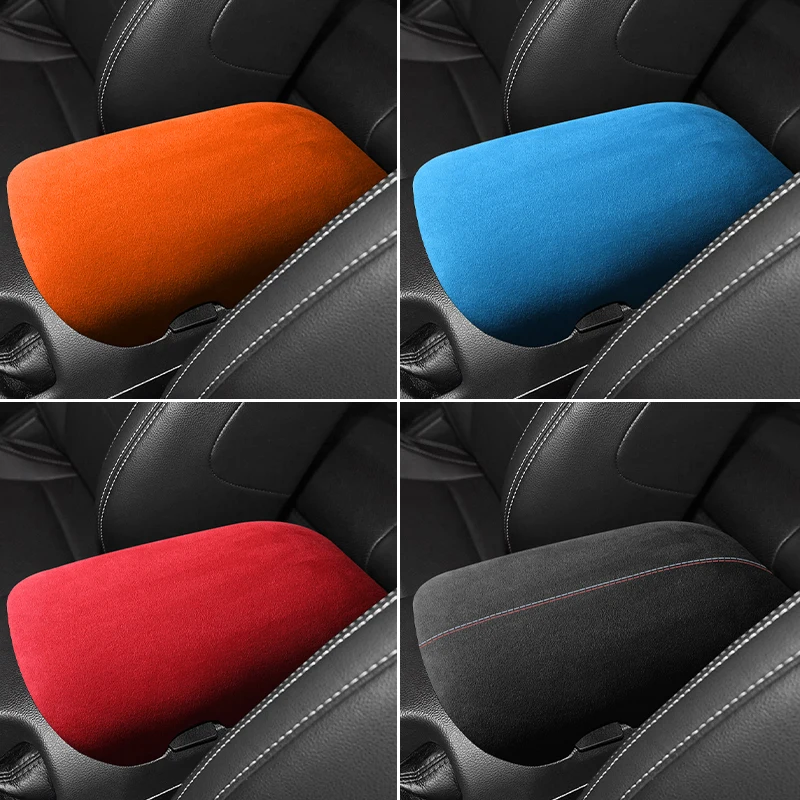 

Made of Alcantara For Ford Mustang(2015-2025)Car Center Console Armrest Box Cover Car Interior Premium Custom Tuning Accessories