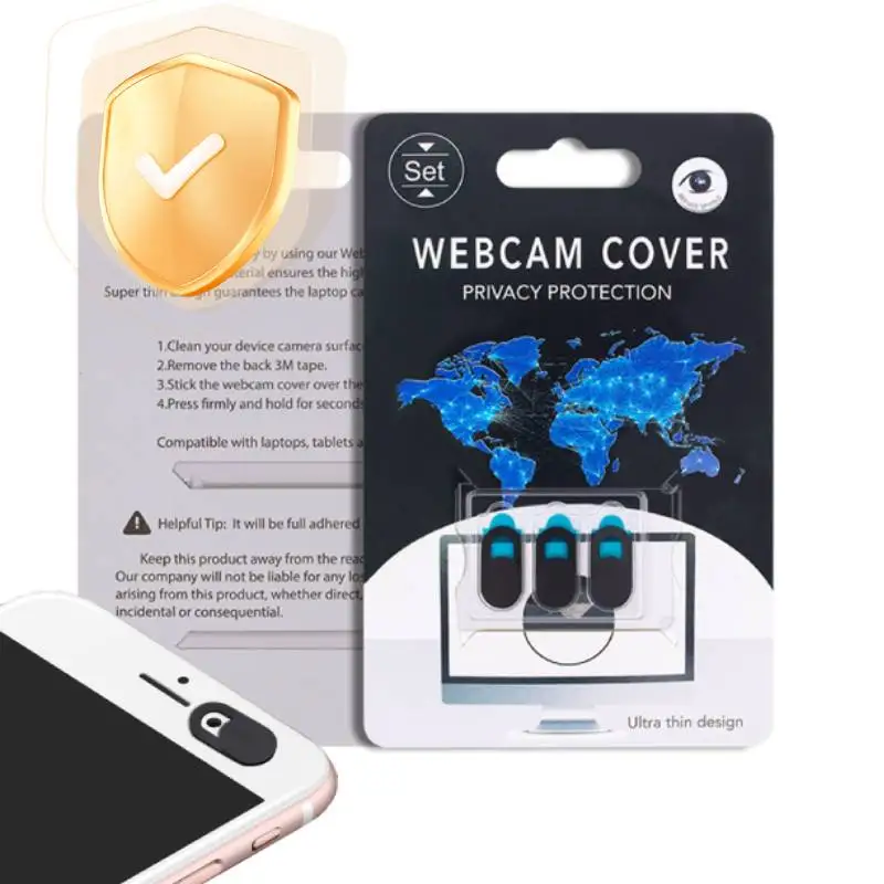 Webcam Cover 50PCS 0.03 inch Ultra Thin Laptop Camera Cover Slide for iPhone iPad MacBook Pro Computer iMac Cell Phone Camera