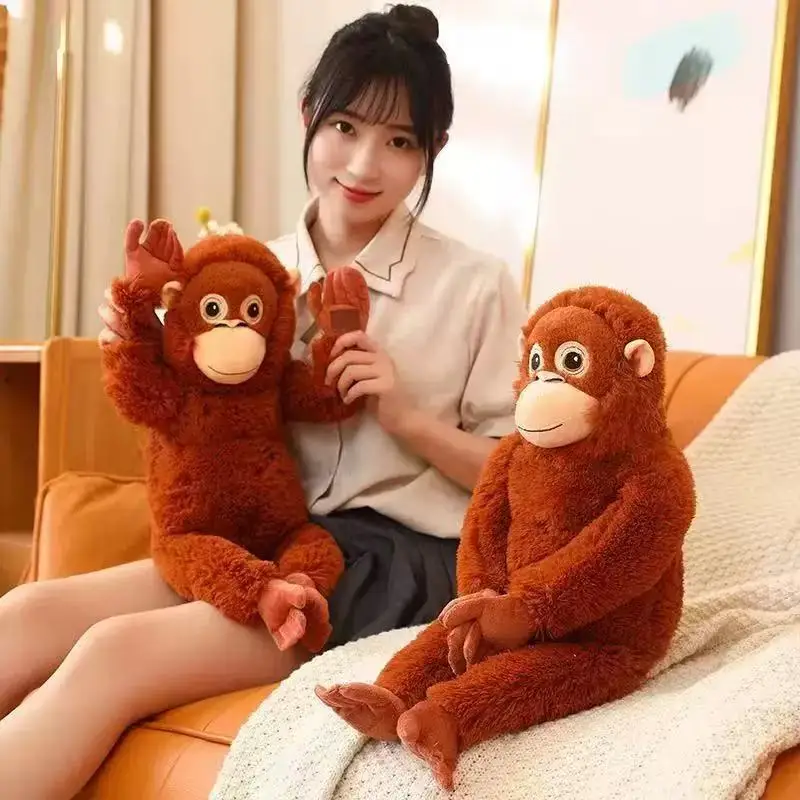 

1Pc Cartoon Gorilla Plush Toy Chimpanzees Monkey Pendant Soft Stuffed Doll Keychain Backpack Car Bag Key Ring Decor Kid Gift