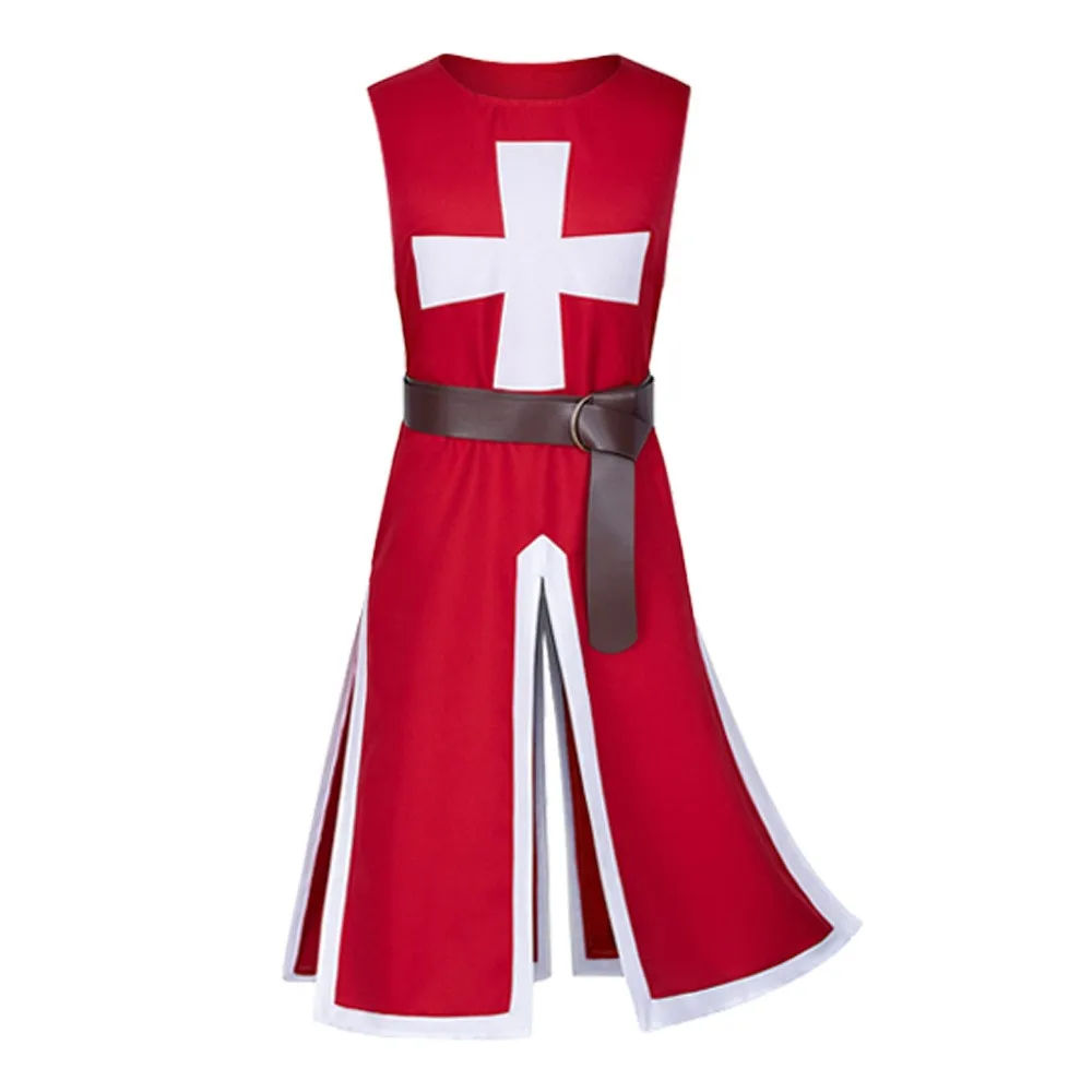 Robe de sanctuaire de chevalier de la Renaissance médiévale, découpée à la taille, Costume de guerrier de rôle d'halloween, vêtements de scène ethniques pour femmes