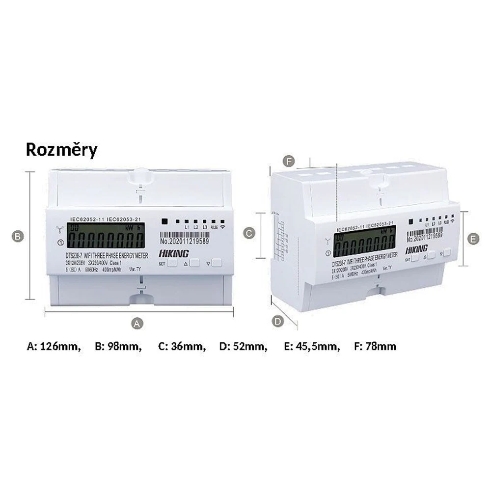 Tuya Three-phase 80A Electricity Meter with LCD display, Smart life application ,Energy Consumption and Remote Switch on/off