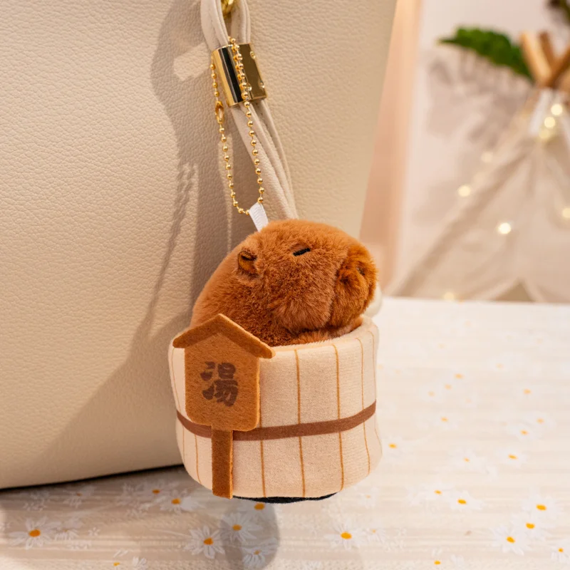 15/25 Cm Soak Capybara Knuffel Hanger Leuke Capibara Kawaii Knuffeldier Kapibala Verjaardag Reizen Geschenken Tas decor