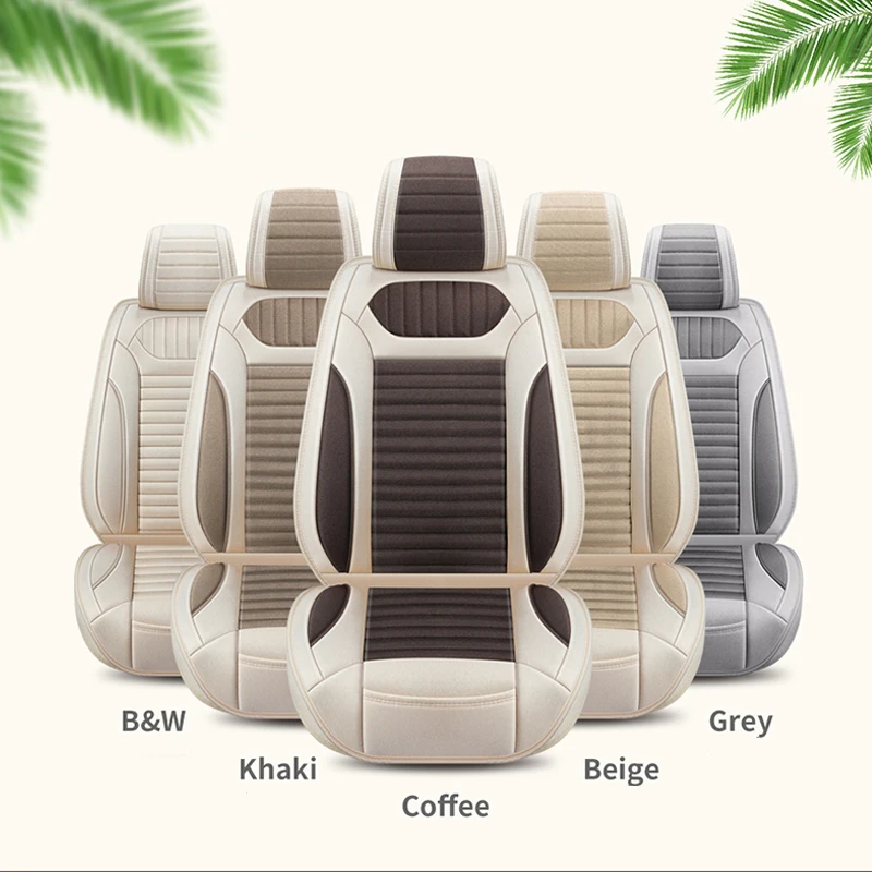 Universal Flax Car Seat Cover For Chevrolet Captiva Orlando Cruze Onix Cobalt Sail Sonic Prisma Malibu Auto Interior Accessories