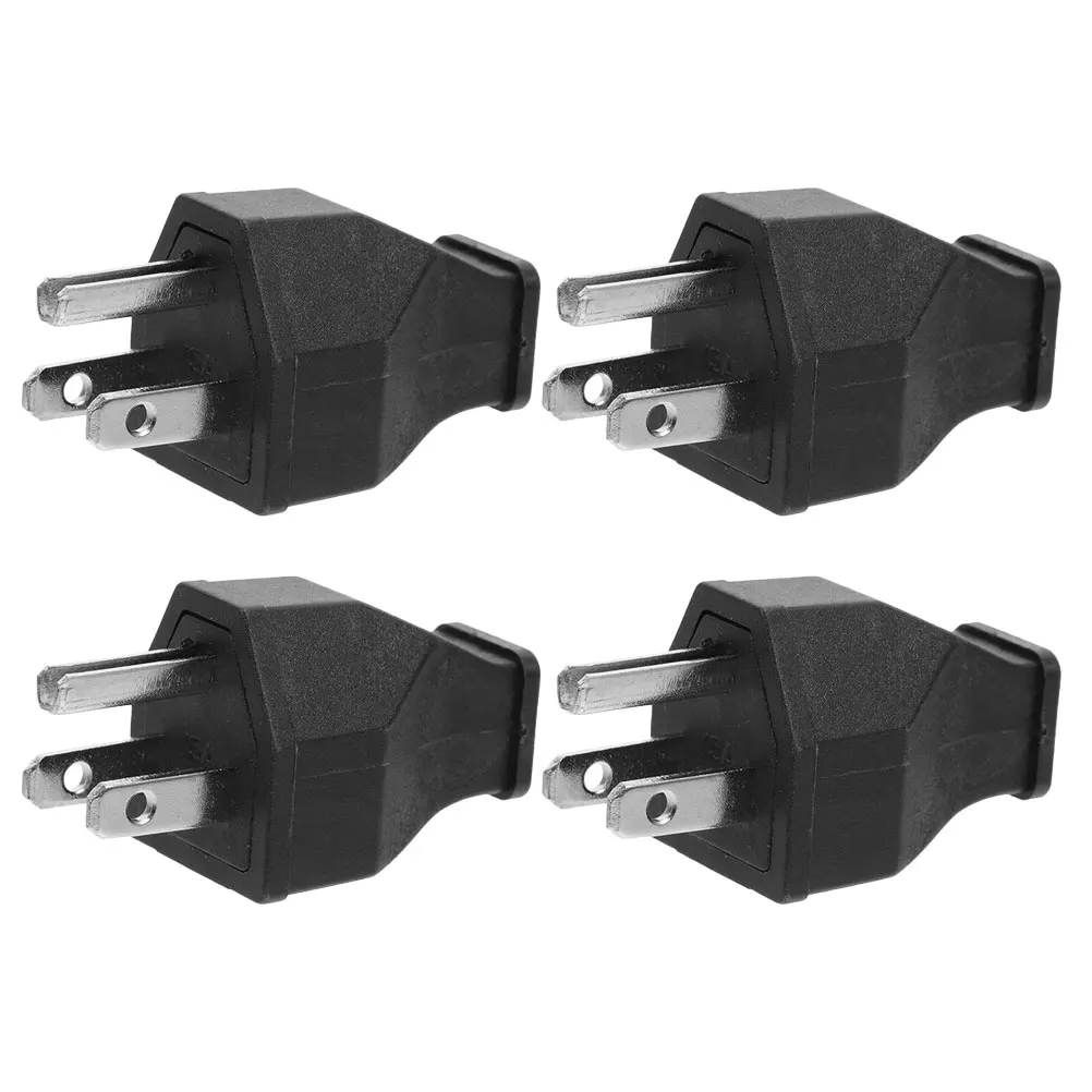 

4pcs 15A 125V Us Standard 3 Prong Grounding Replacement For Extension Cord Repair Heavy Duty Male End Electrical Replacement