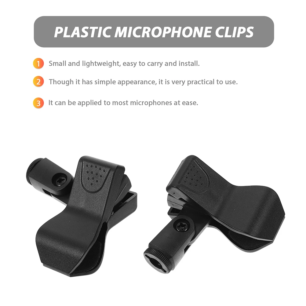 

6pcs Microphone Clips Universal Holder Adjustable Clamp Fits Most Wired Dynamic Vocals Practical Easy Installation Durable Mic