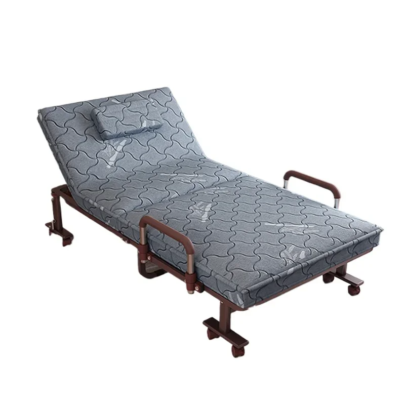 Latex folding bed, installation-free office single lunch break nap bed 1.2 meters household double bed