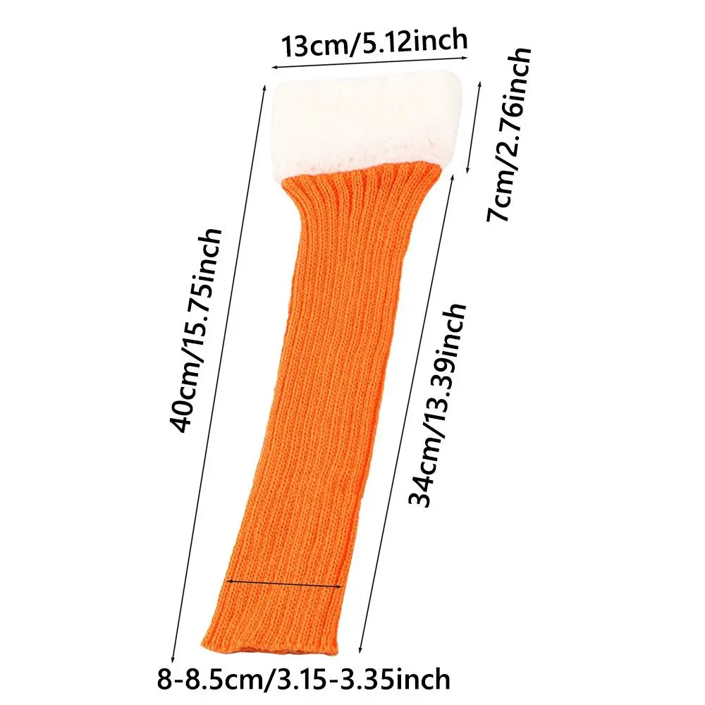 Impreza Sportowa Joga Lata 80. Lata 90. Ocieplacze na nogi Y2K Kostium na Halloween Neonowe prążkowane nakładki na nogi Harajuku Ciepły pluszowy kołnierz Dzianinowe długie skarpety