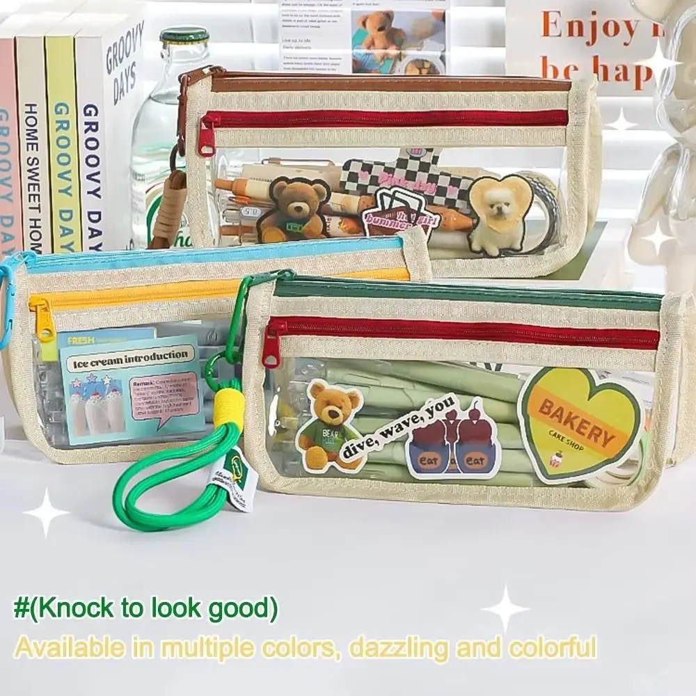 

Detachable Large Capacity Pencil Case Beauty Bag Portable Stationery Pen Bag Ins Style Aesthetic Cosmetic Storage Bag Office