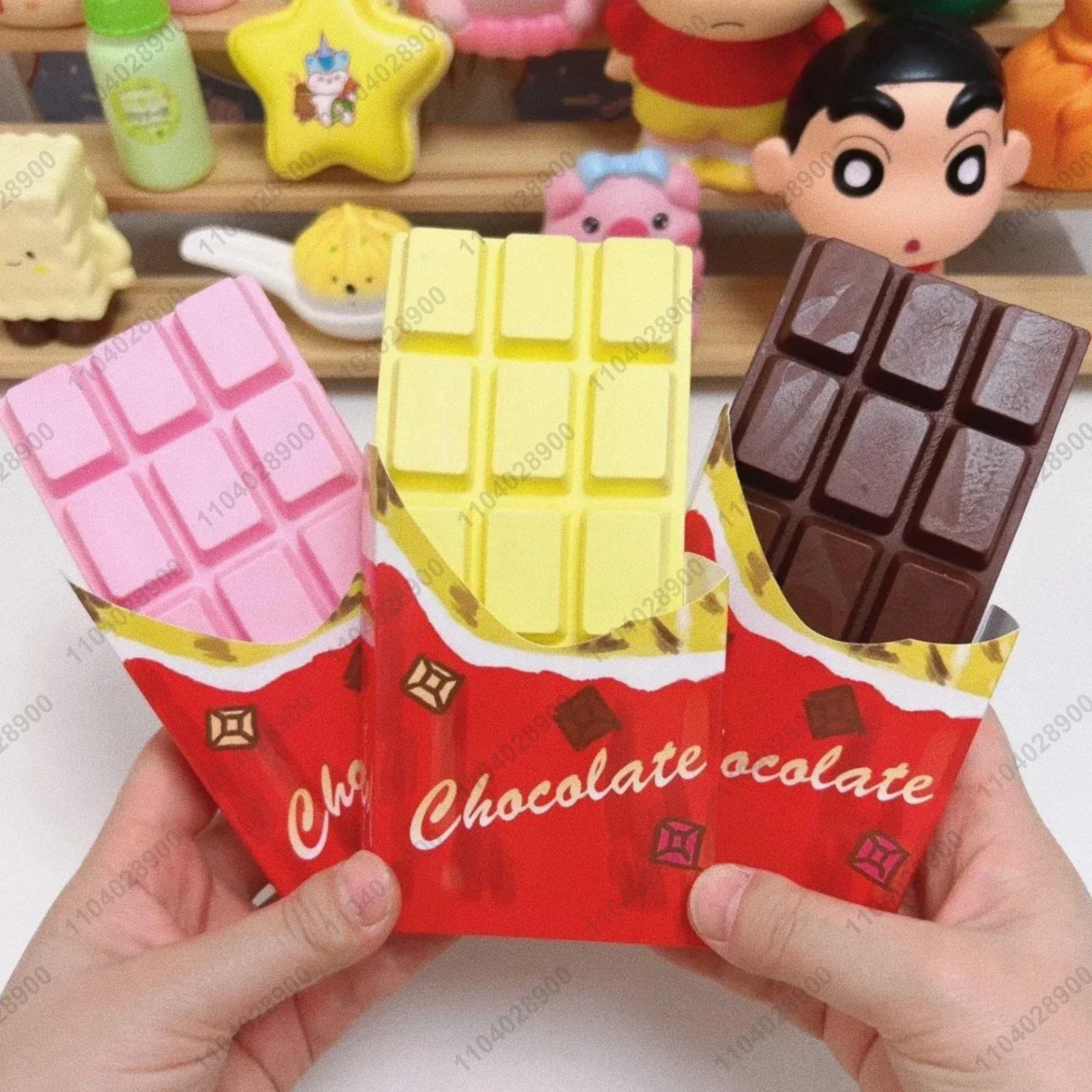 Coklat Bar Squishy lambat naik putih coklat Bar lambat Rebound mainan Remas makanan penghilang stres tangan santai hadiah