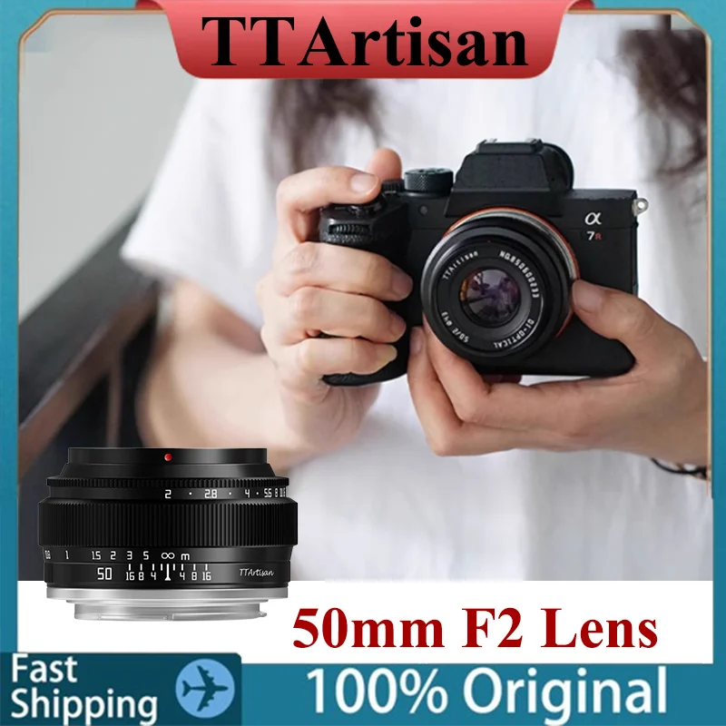 TTArtisan 50mm F2 lente Full Frame enfoque Manual retrato paisaje fotografía lente de cámara para Fuji X Nikon Z Sony E L personalizado