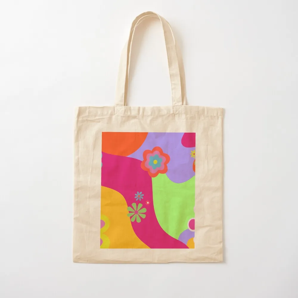 Flower power Tote Bag hand bag ladies sacs de shopping supermarket folding bag eco folding