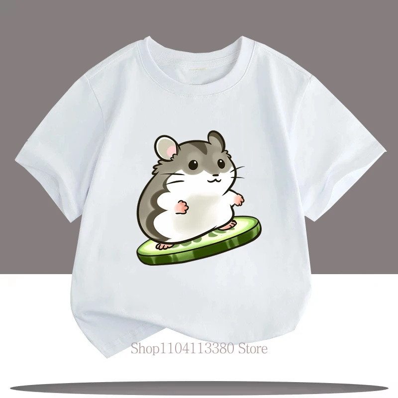 Funny Mouse Print Children T-shirts Summer Boys Girls Casual Fashion Funny Tops Colorful Crew Neck Short Sleeve Kids T-shirts