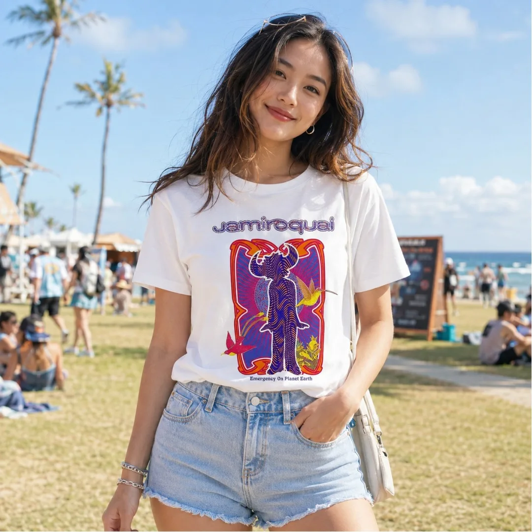 Summer Sonic 2026 Festival Lineup Double Side Printed T-Shirt Jamiroquai Rock Music Fans Casual Short Sleeve Streetwear Tee