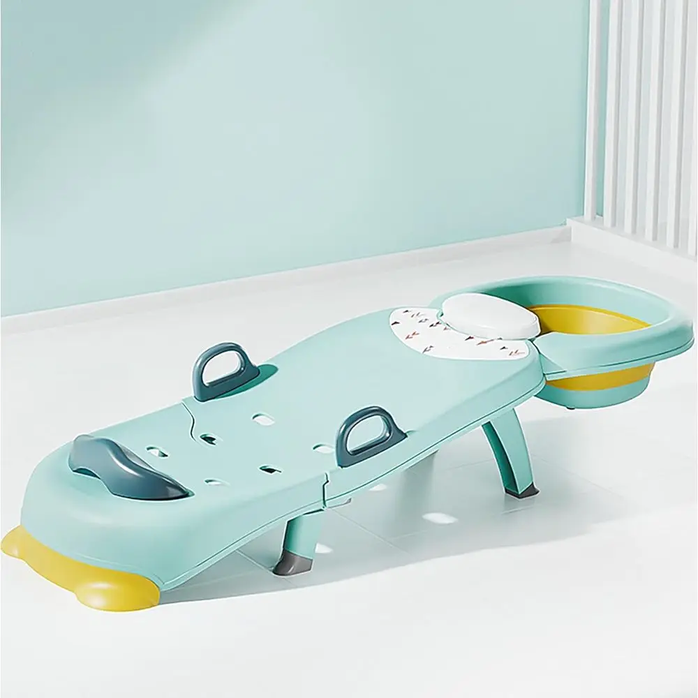 Adjustable Child Shower Seat for Hair Washing and Bathing, Suitable for Ages 1-16