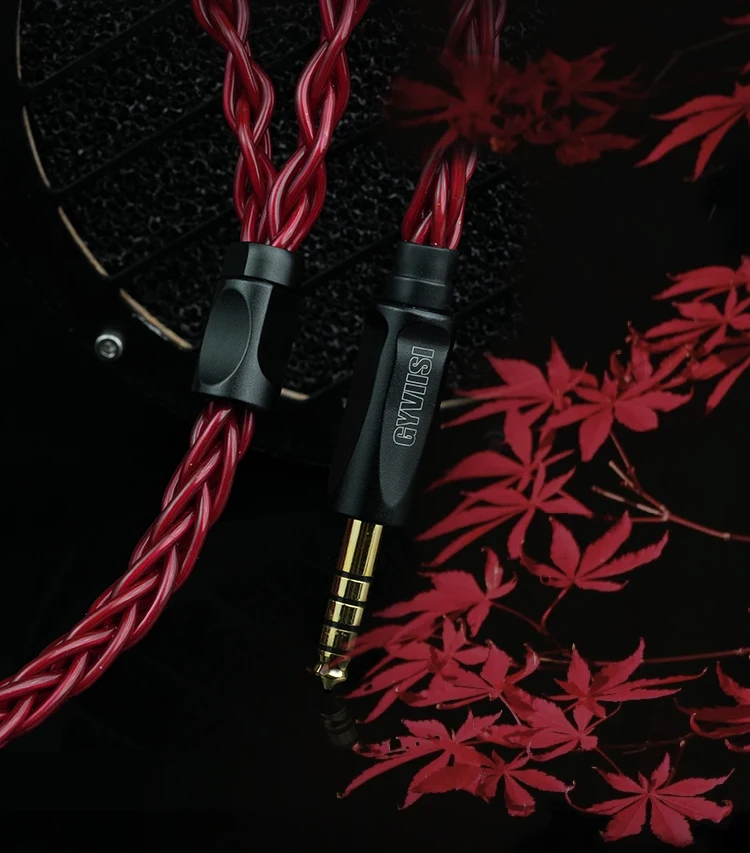 GYVIISI GVS-39 Red Maple Furukawa Kupferlegierung IEM HiFi Upgrade-Kabel 3,5/2,5/4,4 mm symmetrisch MMCX 0,78 mm 2PIN für Moondrop Aria – Detail 3