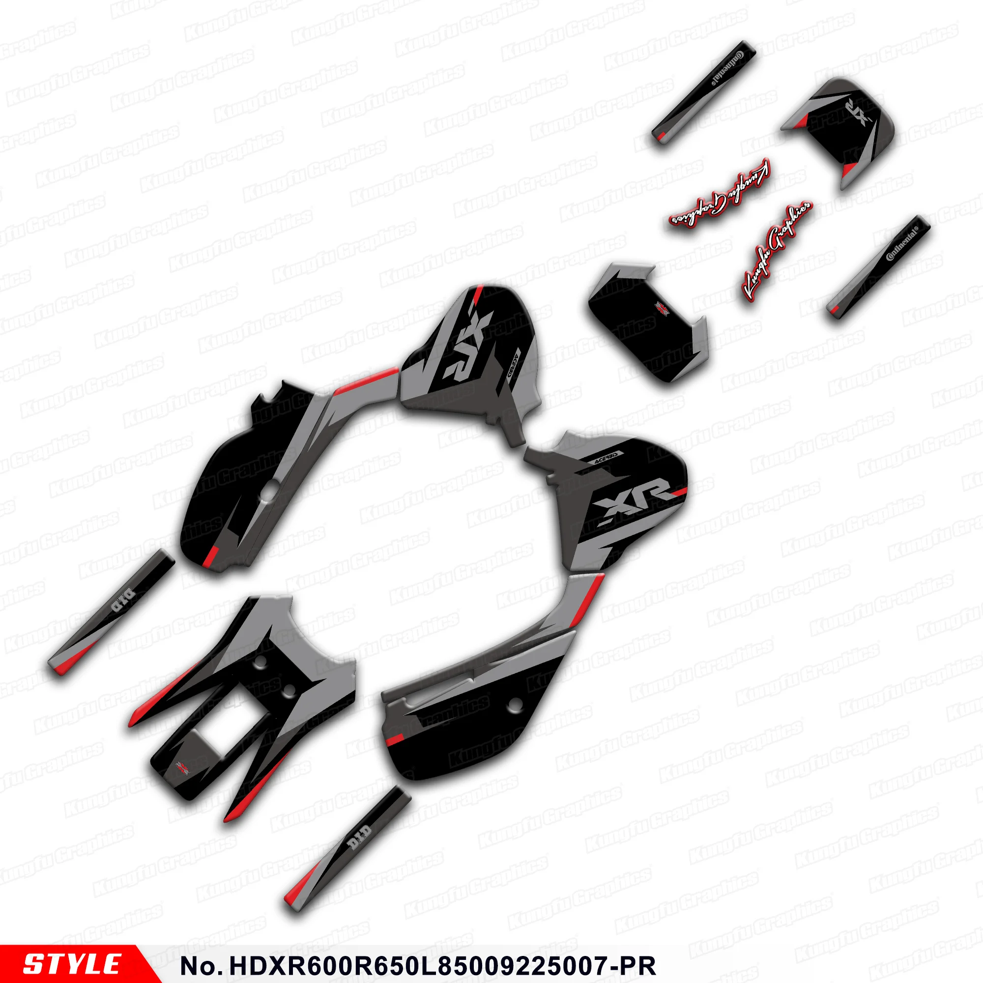 

JY RACING Graphics Kit Adhesive Sticker for HONDA XR600R XR650L XR 600R 650L 1985-2025 Decal, HDXR600R650L85009225007-PR