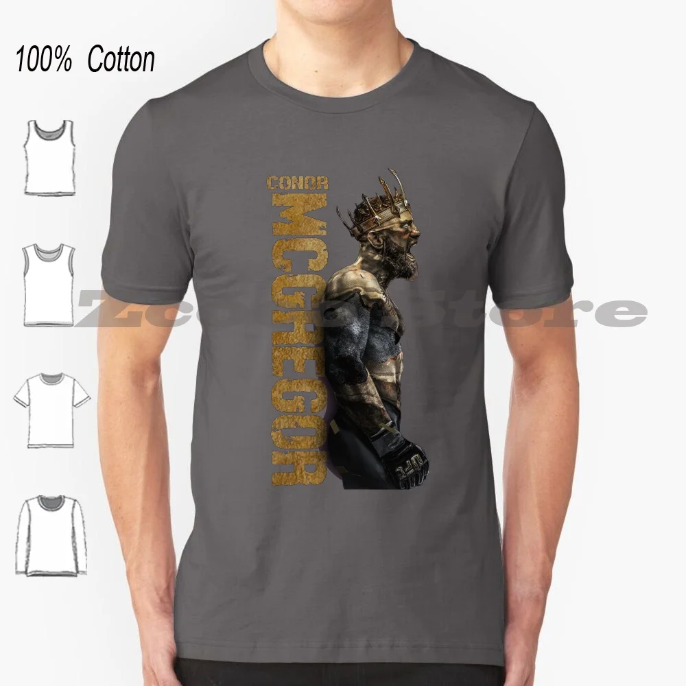 Camiseta The King Of Mcgregor 100% algodón cómoda de alta calidad The King Conormcgregor Mcgregor Vs Mayweather The