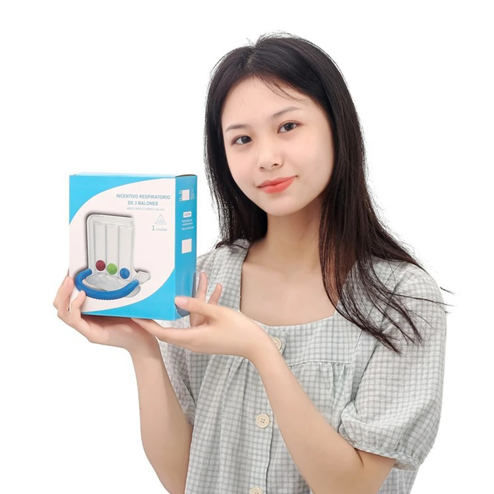 

3 Balls Breathing Exerciser Soft Respiration Train Tool Fall Resistant Portable for Improvement Rehabilitation Equipment
