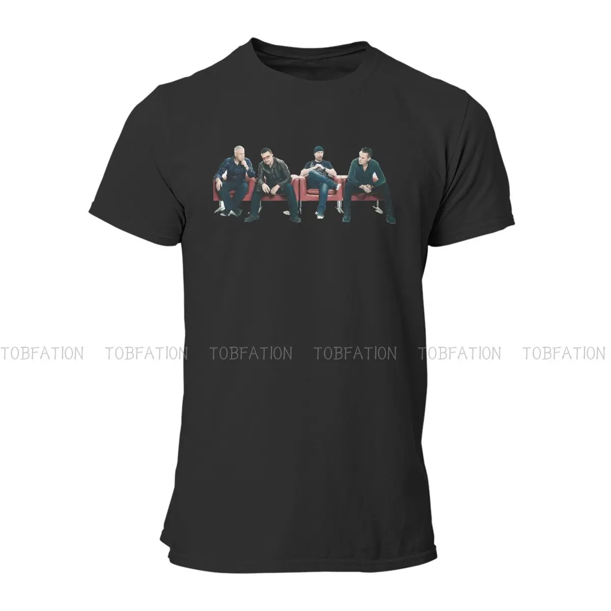 U2 Irish Rock Band Rock And Electronic Dance Music Fusion Crewneck TShirts Get On Your Boots  Print Men's T Shirt Funny Tops