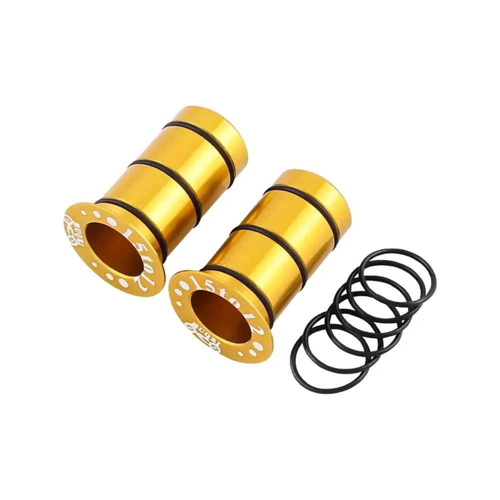 

2Pcs 15mm To 12mm Bike Hub Thru Axle Adapter with Spare Sealing Ring Aluminum Alloy Thru Axle Side Cover Adapter Modification
