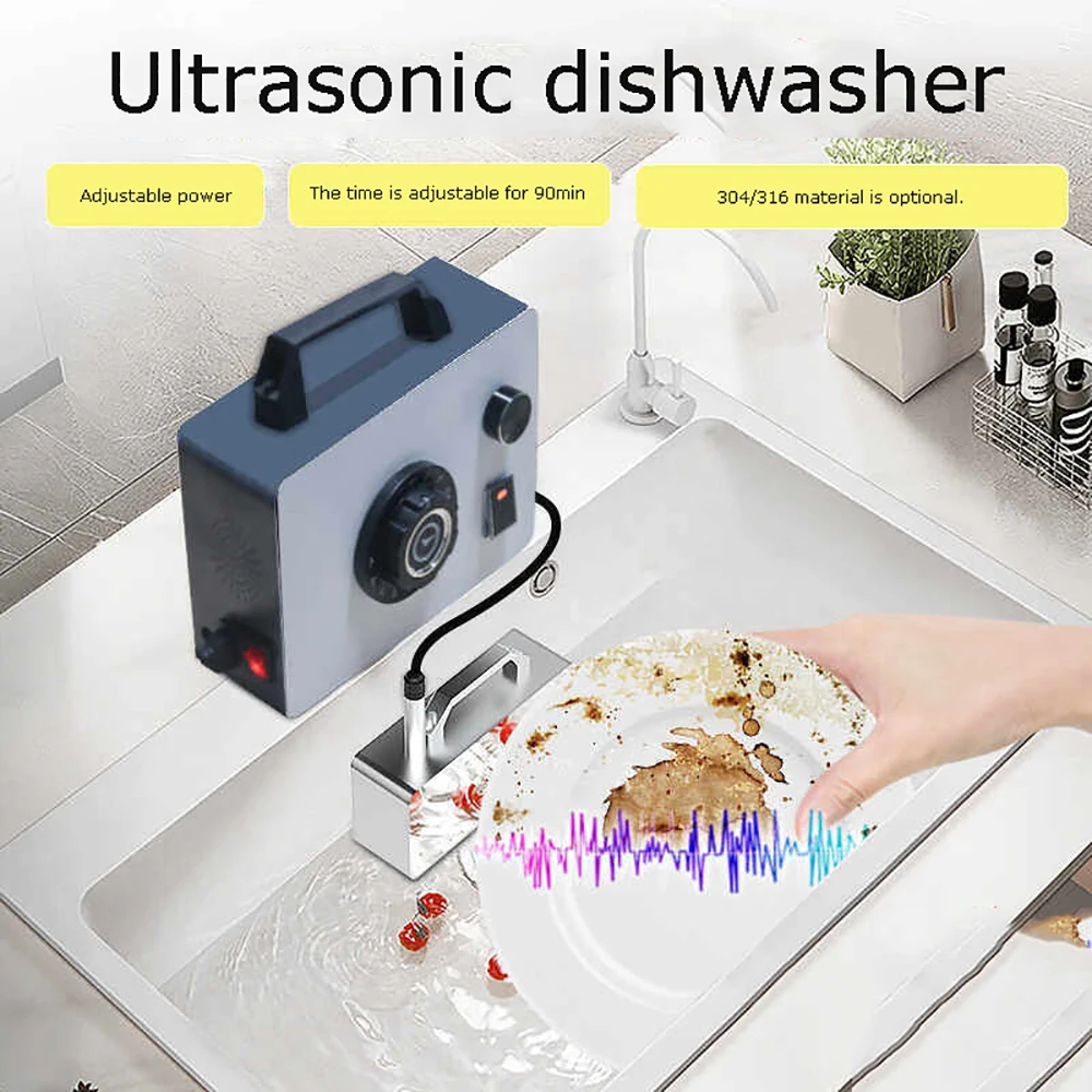 Ultrasonic Cleaner,Portable Ultrasound Sonic Power Adjustable,cleaning Bath Timer 120min,with bubble Washing machine 15L 22L 30L