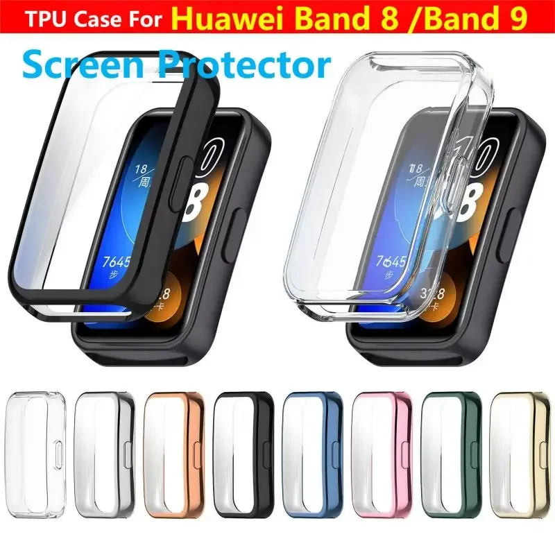 Plating Case For Hawwei Band 9 8 Samrt Watch Strap Full Cover Bumper TPU Protective Accessories Screen Protector Band8 Band9