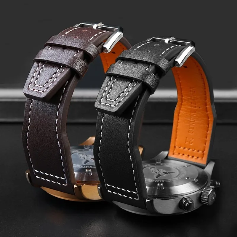 Genuine Leather Watch Strap 20mm 21mm 22mm for IWC Pilot Portugieser Portofino Watchband Cowhide Belt Bracelet Watch Accessories