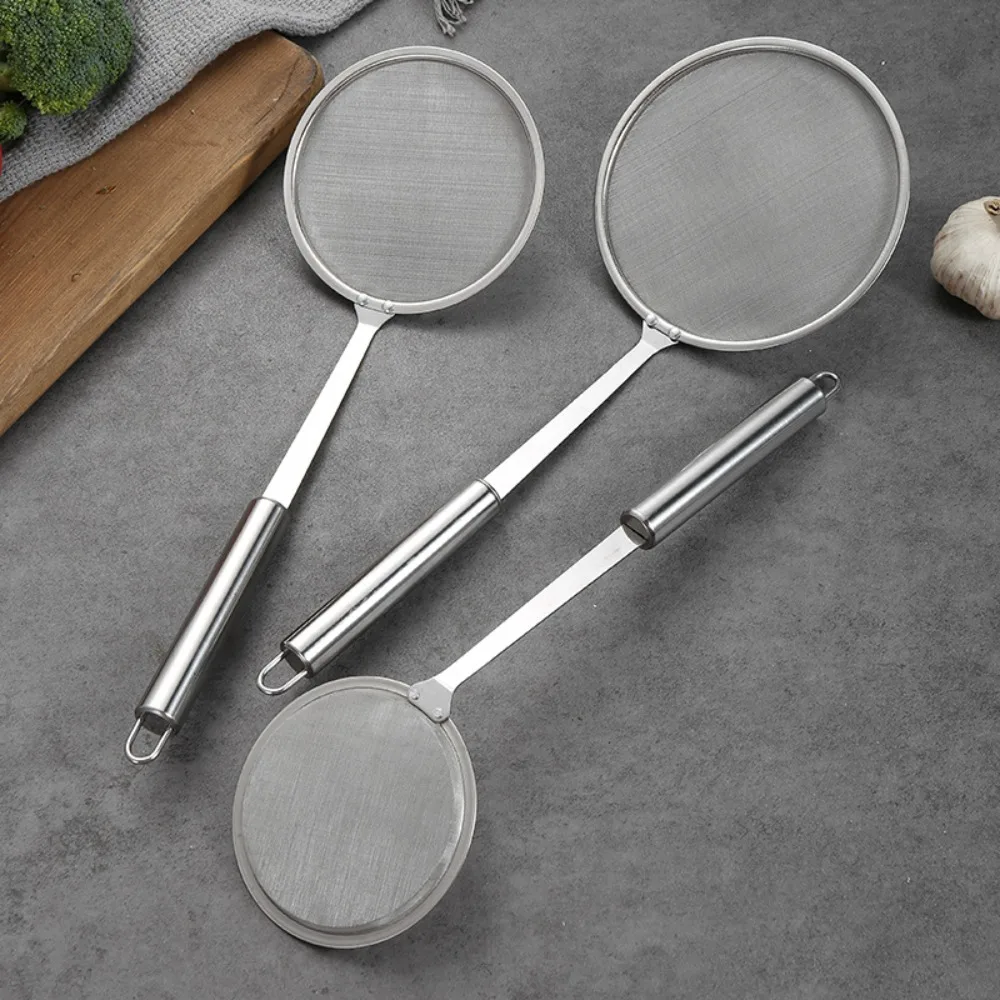 304 Stainless Steel Japanese Hot Pot Filter Mesh Percolator Soup Skimmer Spoon Fried Food Net Strainer Oil Skim Grease Foam