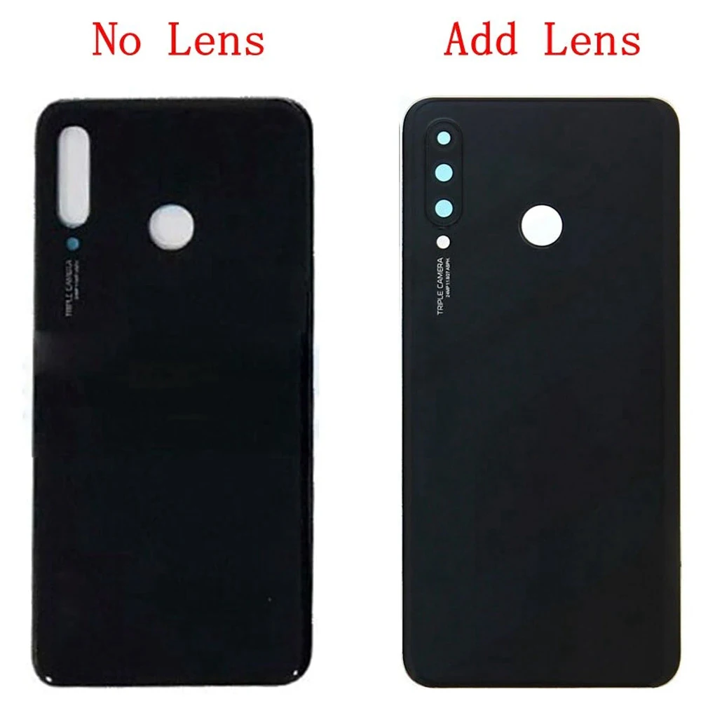 New Back Glass For Huawei P30 Lite Battery Cover Rear Door Housing Case +Camera Lens Huawei Nova 4e P30 Lite Battery Cover