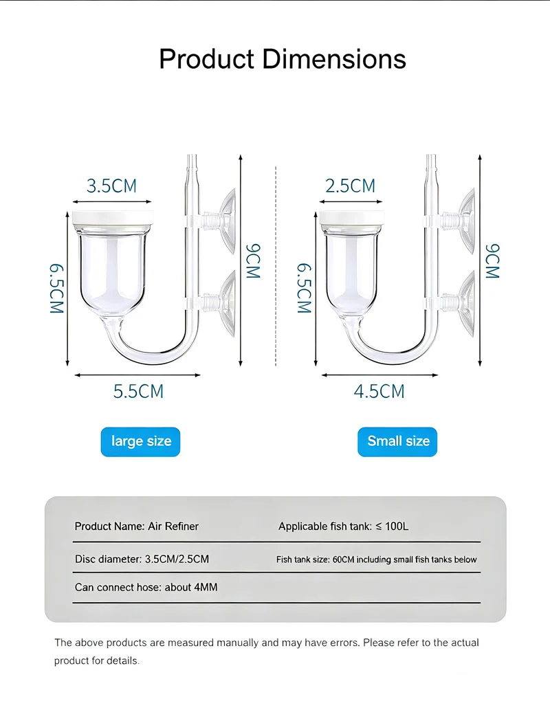 Geräuscharme Aquarium-Sauerstoffpumpe mit Luftstein für Aquarien, Pflanzenbecken und Fischzucht – Detail 8
