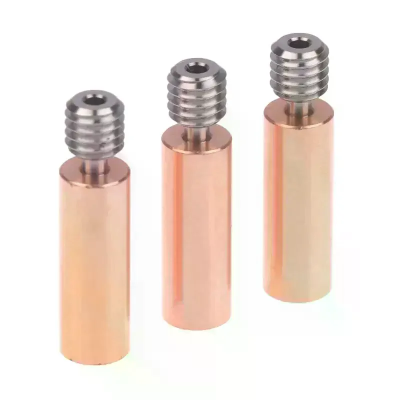 

1/3Pcs Titanium Alloy Heat Break Throat 1.75mm Bimetal Heatbreak Copper Plating Tube For Ender 3 CR-10 Hotend 3D Printer Parts