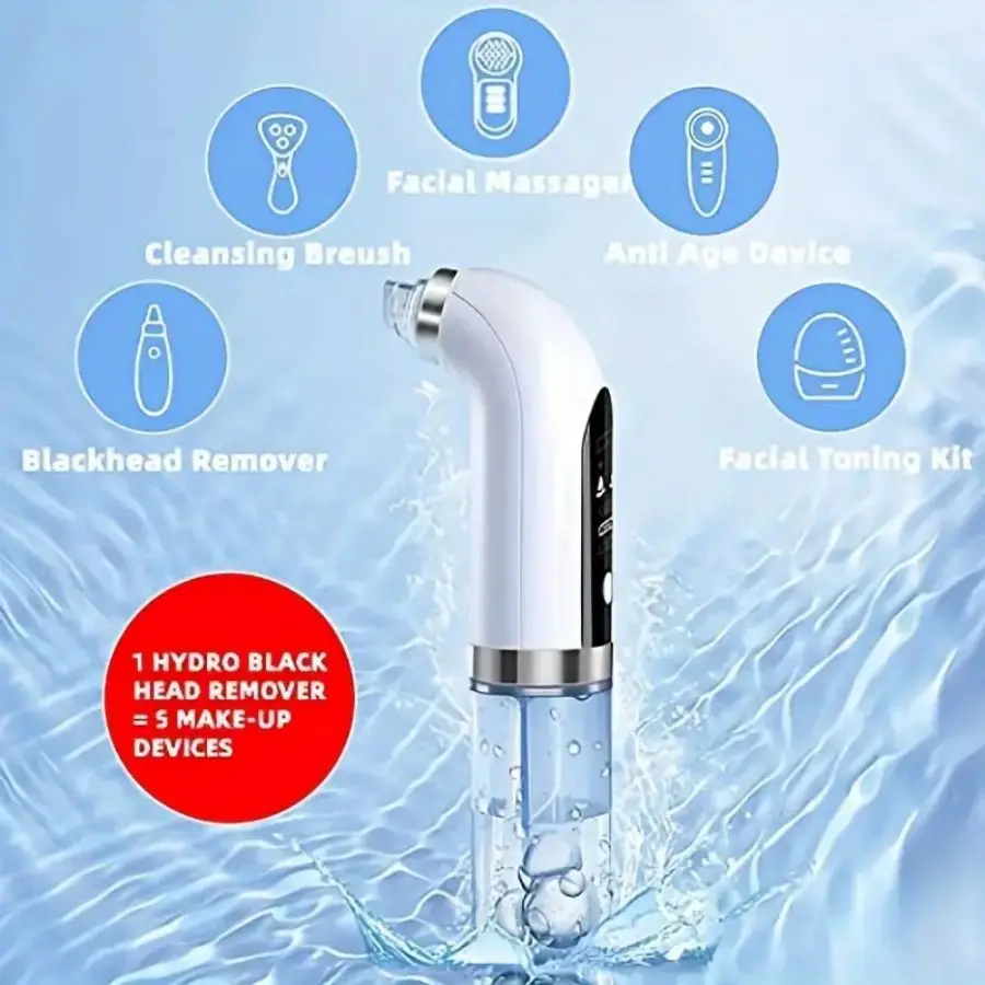 Blackhead Remover Pore Vacuum FaceCleaner Electric Pimple Acne Black HeadRemoval USB Rechargeable Water CycleBlack Dot Remove