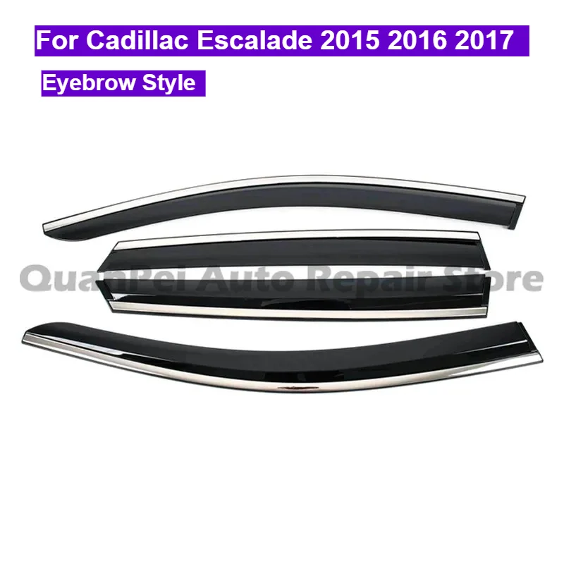 For Cadillac Escalade 2015 2016 2017 Door Rain Guards Window Deflectors Weather Shields Rain Visors