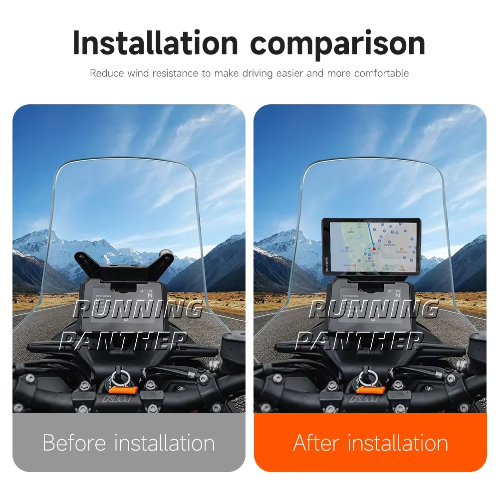 دراجة نارية الملاحة قوس ل KTM 790 890 مغامرة 2023 2024 المقود حامل حامل هاتف ذكي لتحديد المواقع جبل ملحق