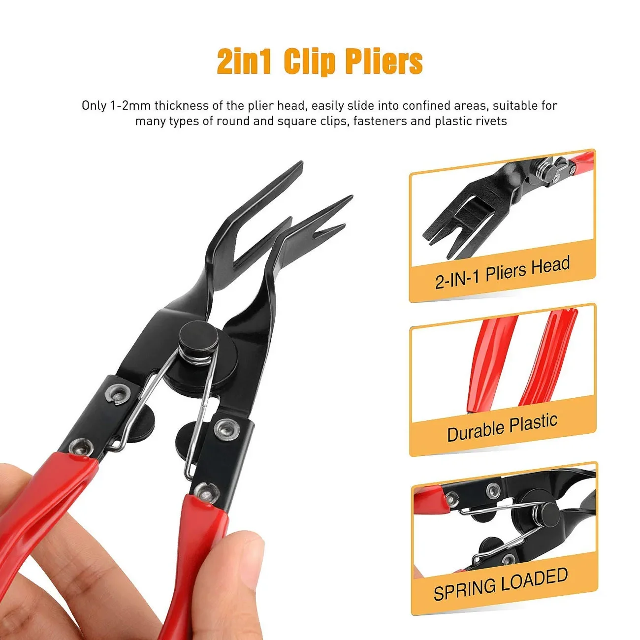 Car Clip Removal Pliers Tools Auto Body Panel Door Fastener Push Pin Trim Removal Tool Kit Automotive Pry Tool Repair Set