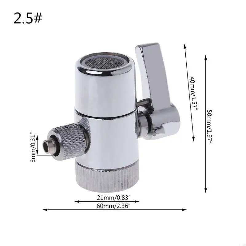 K3KD Filter Faucet Faucet Diverter for Valve RO System 1/4 "2.5/8" موصل الأنبوب