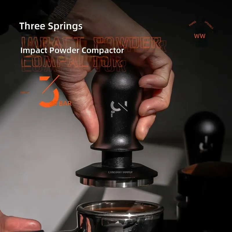for 58mm Universal Espresso Tamper Stainless Steel Impact Powder  Flash Powder Press Constant Pressure Elastic Tool