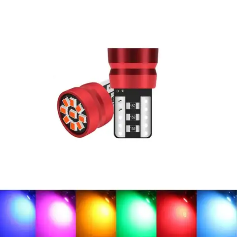 1Pc 12V Led Tail Light T10 W5W 168 192 2016 9smd Auto Lamp Auto Licence Plate Light Car Marker Parking Bulb 7 Colors For Choose