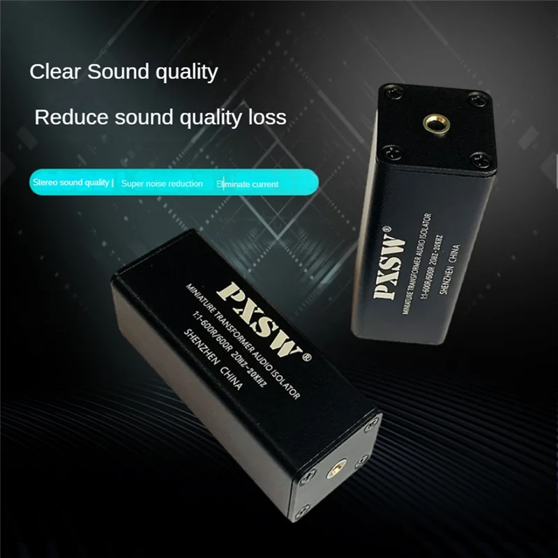 PXSW 3.5mm Aux Audio Noise Filter Audio Isolator Current Sound Noise Isolator to Eliminate Audio Noise Common Ground Isolator ST
