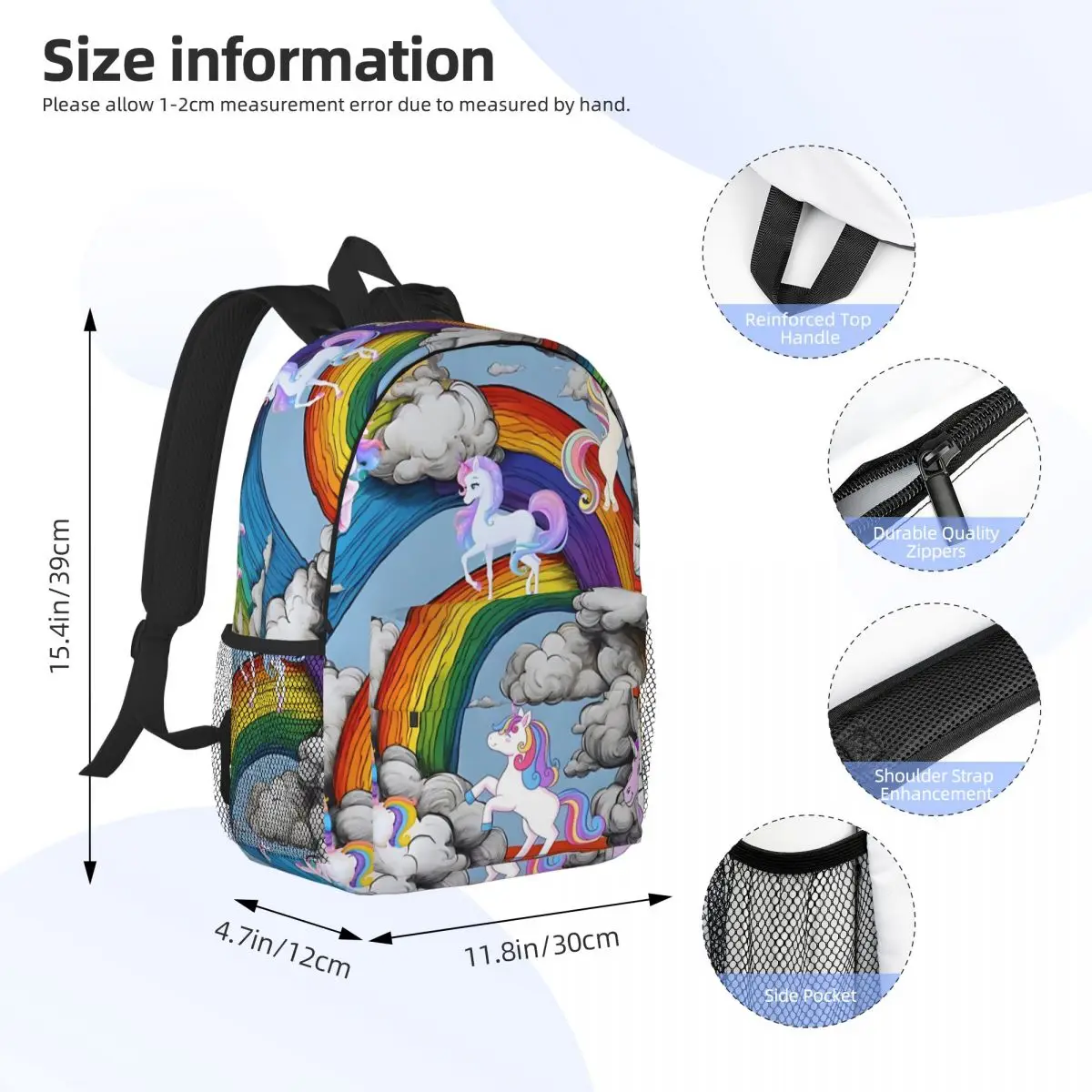 Mochila ligera con estampado, morral escolar de 15 pulgadas, a la moda, novedad