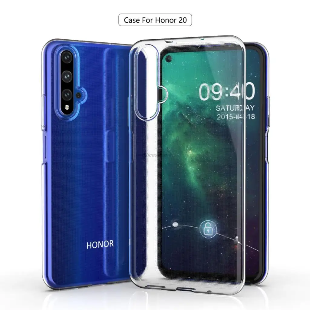 

Clear Case for Huawei Honor 20 Ultra-thin clear Case Huawei Honor 20 Transparent silicone TPU Phone Case Cover