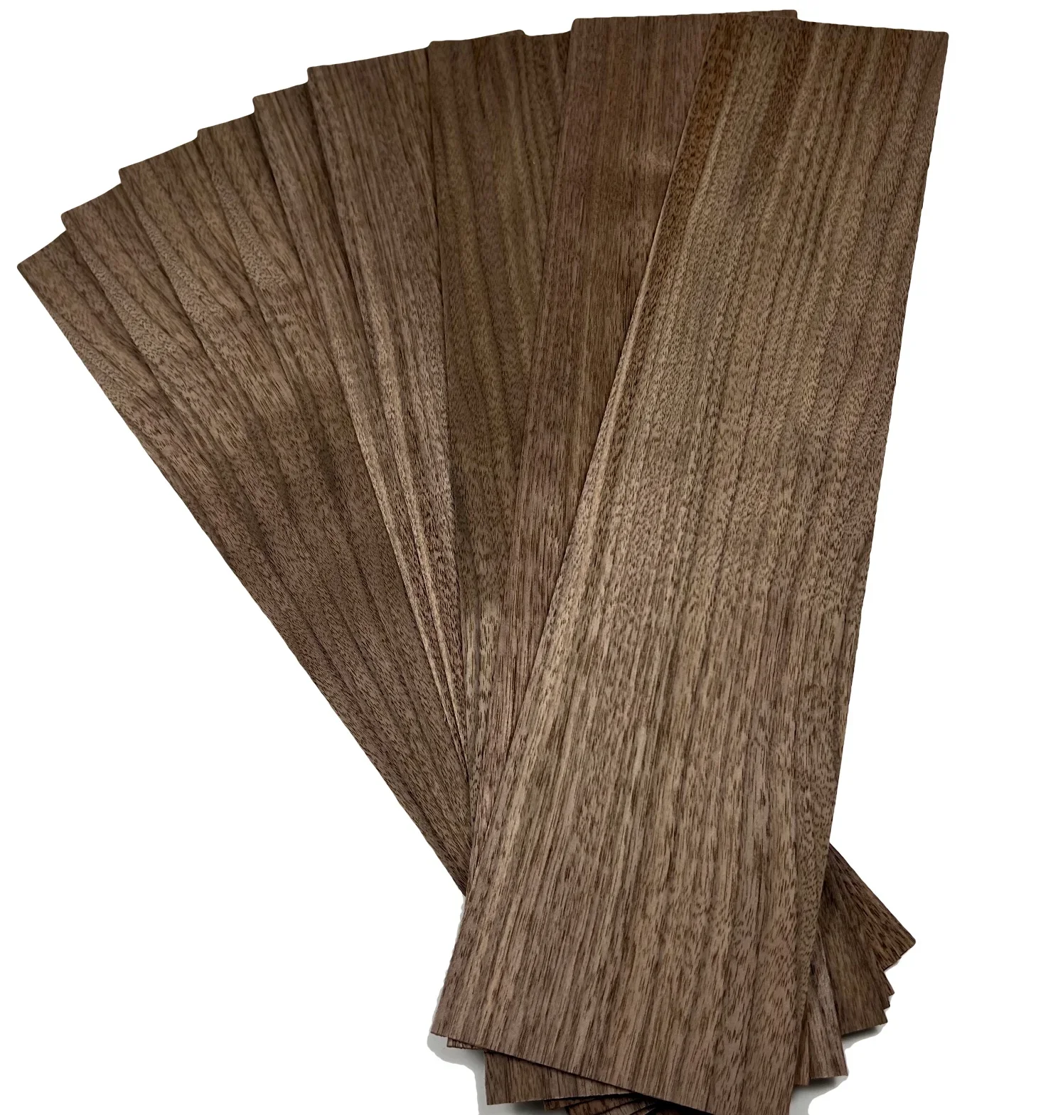 Natural Black Walnut Wood Chips, Thin Wood Veneer, L, 460x110mm, 1mm Thickness, 10Pc Lot