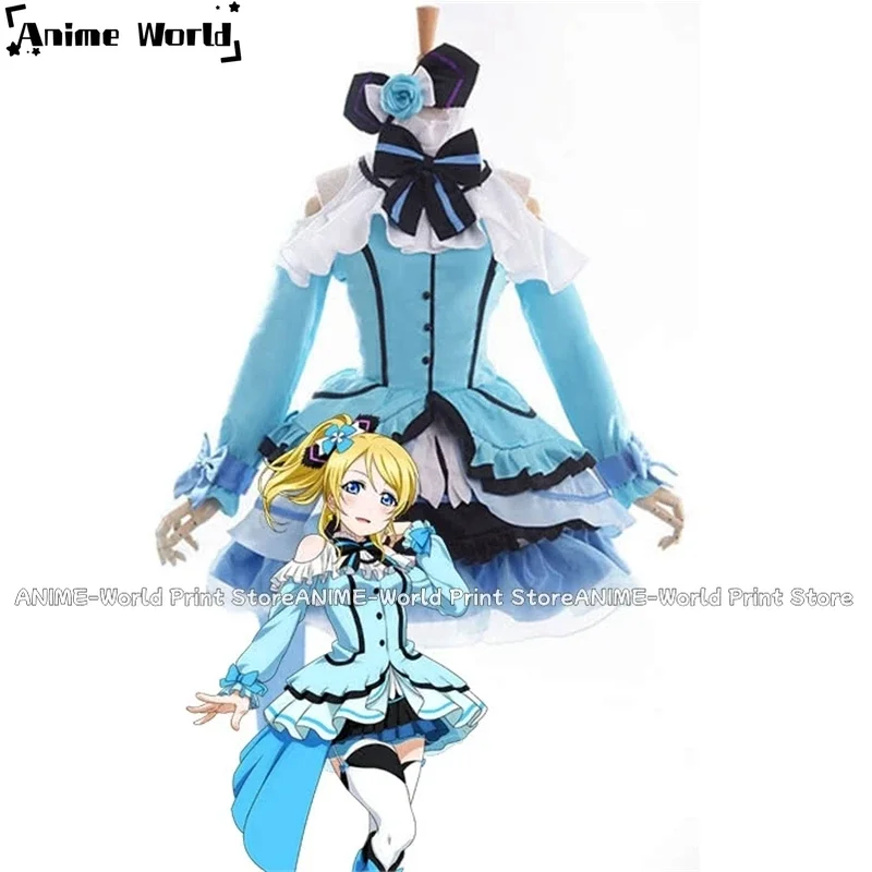 

《Нестандартный размер》Love Live! Кира-Кира Sensation Eli Ayase аниме костюмы для косплея сценические платья