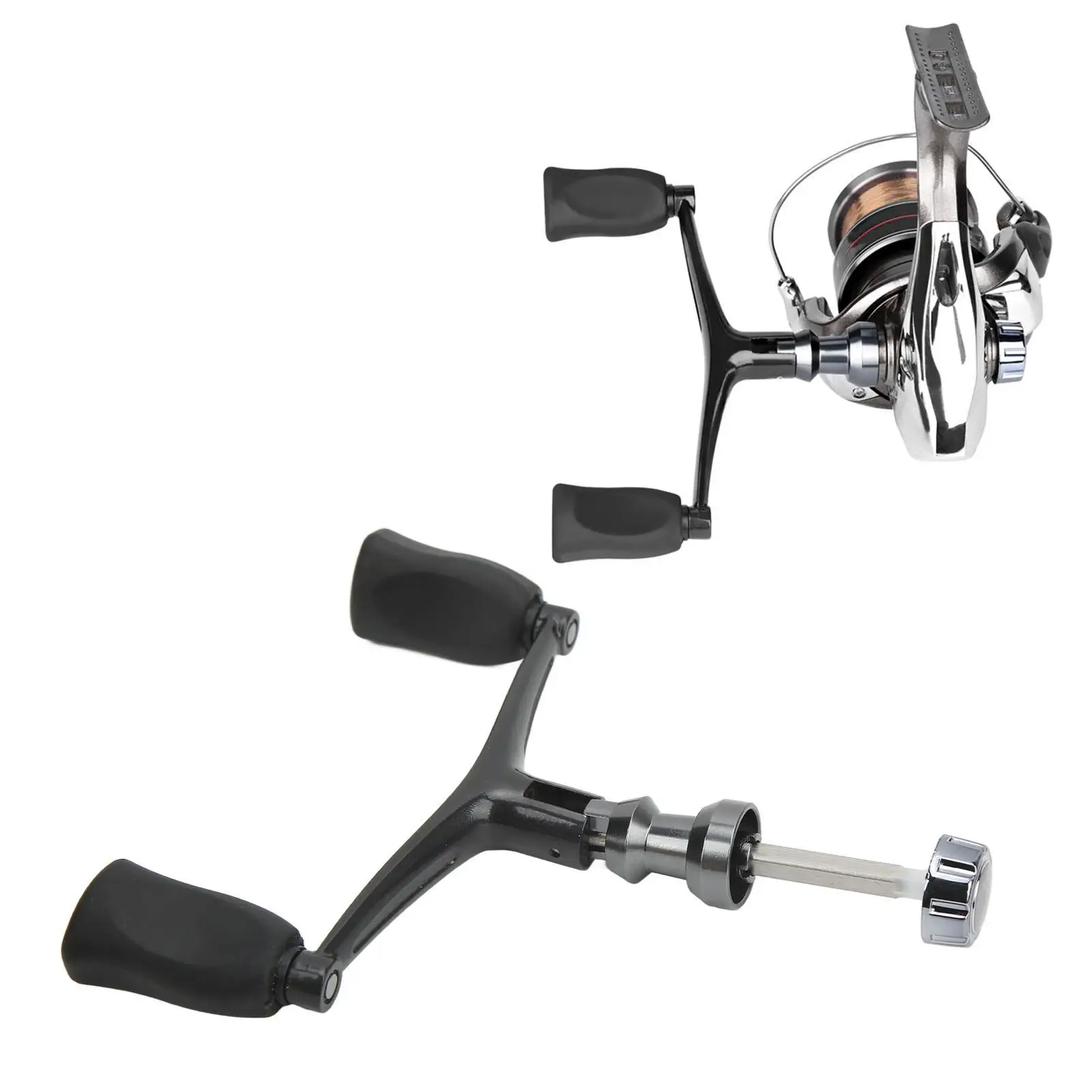 Double Rocker Arm Fishing Reel Handle with Four Angle Shaft for Enhanced Performance in for fish Pond