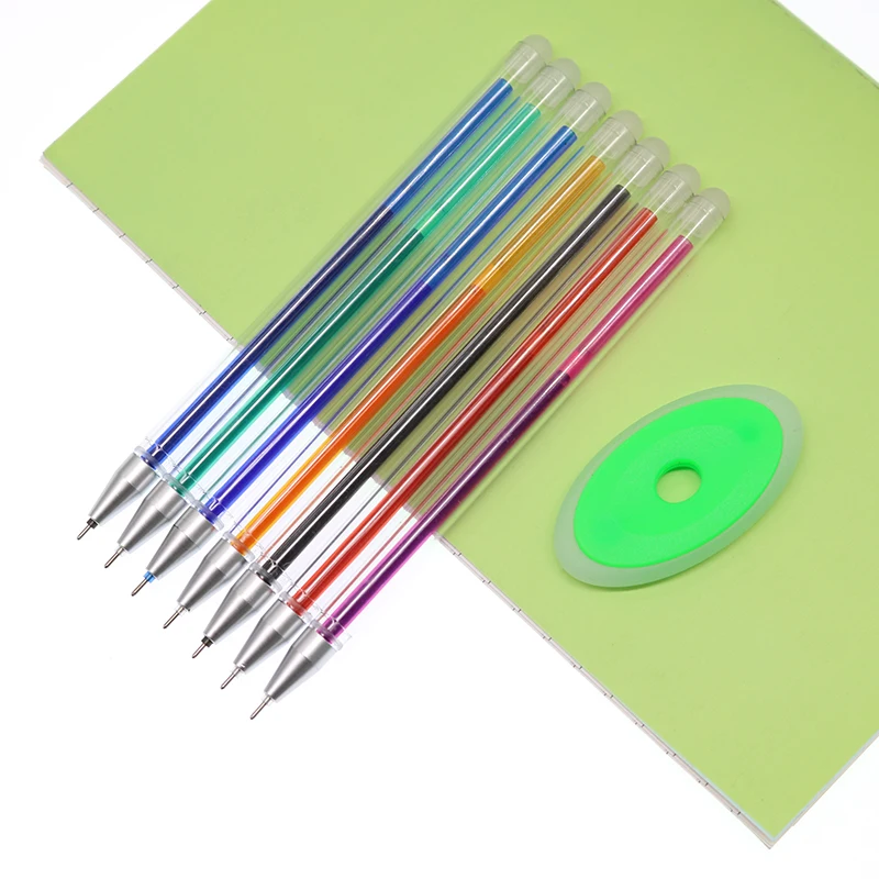 Ensemble de porte-stylo magique transparent, kit de recharge de stylo effaçable, 0.5mm, 7 couleurs, utilisé dans l'école et le bureau, accessoires de gomme, cadeau